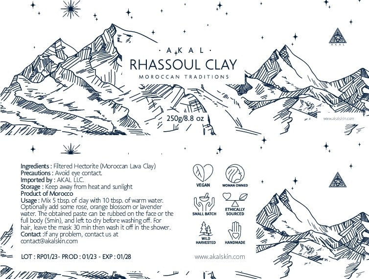Moroccan Rhassoul Clay - Ethically Sourced - Akal Skin